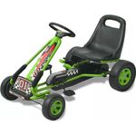 VidaXL Go Kart a pedali con sedile regolabile Verde