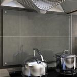 VidaXL Paraschizzi trasparente in vetro temperato 90x60cm