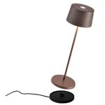 Zafferano Olivia Pro lampada da tavolo Corten