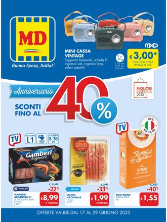 Sconti fino al 40%