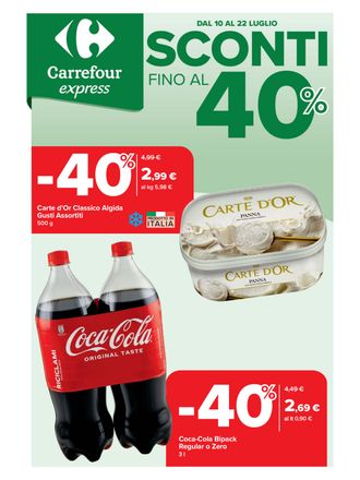 Sconti fino al 40%