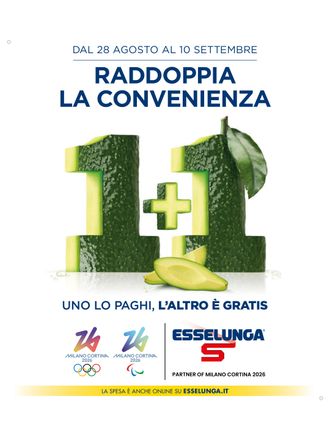 Raddoppia la convenienza